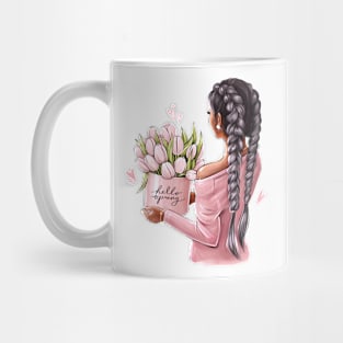 Hello Spring Tulips Mug